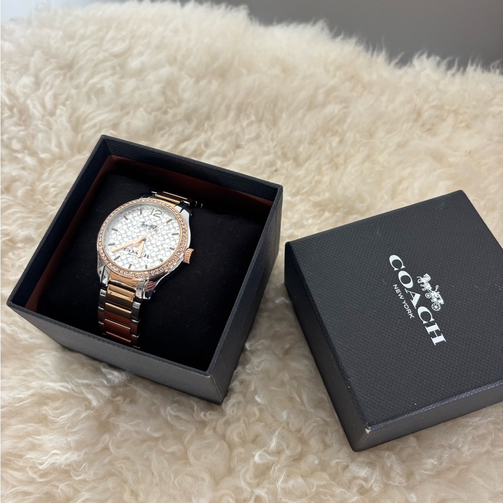 Coach Rose Gold and Silver Tone Watch